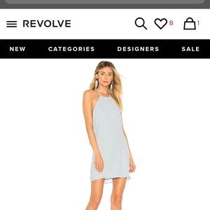 Revolve NBD Flora Dress - light blue halter